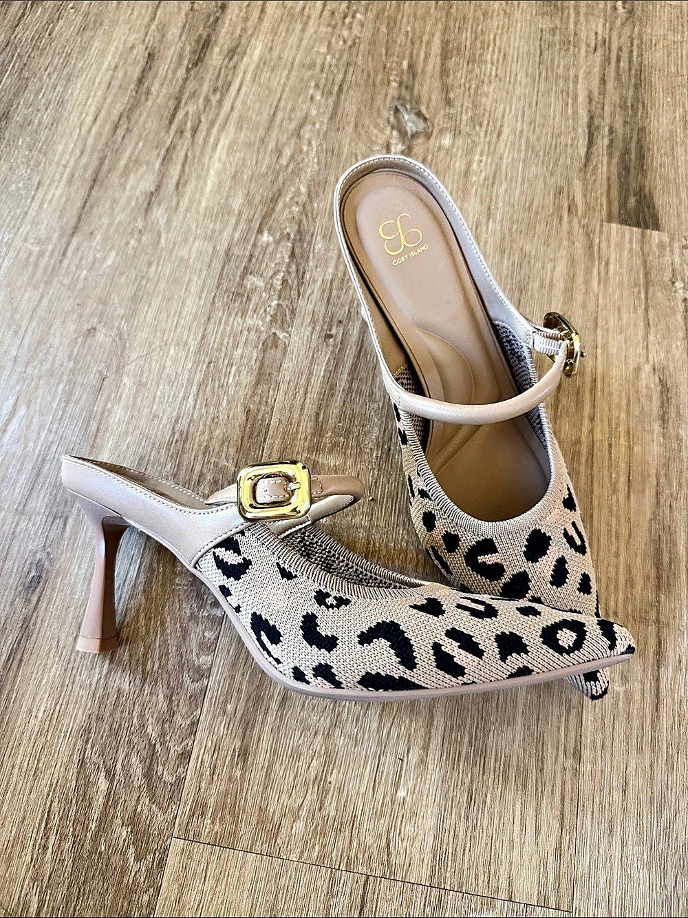Cosy Island Leopard Print Pointed-Toe Heels